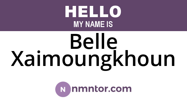 Belle Xaimoungkhoun