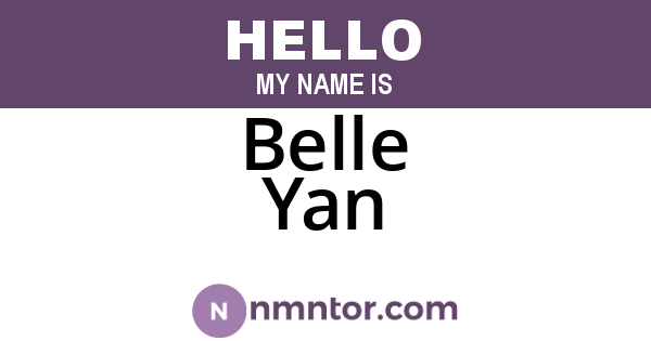 Belle Yan
