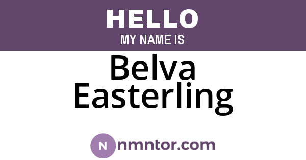 Belva Easterling