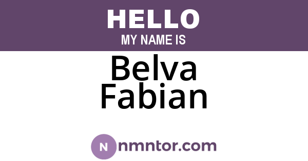 Belva Fabian