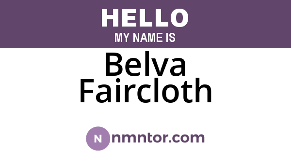 Belva Faircloth
