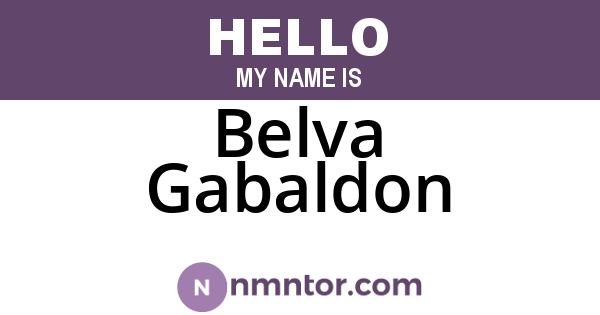 Belva Gabaldon