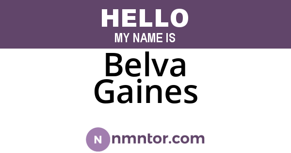 Belva Gaines