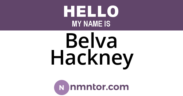 Belva Hackney