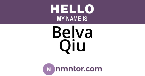 Belva Qiu