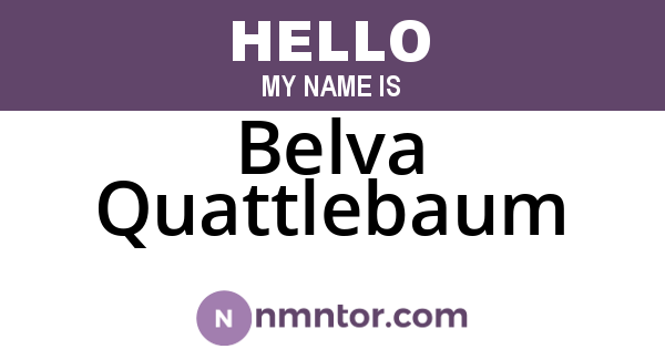 Belva Quattlebaum