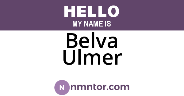 Belva Ulmer
