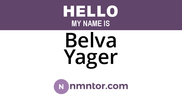 Belva Yager