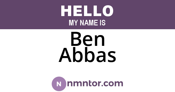 Ben Abbas