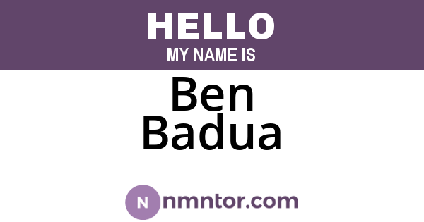 Ben Badua
