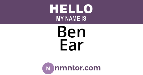 Ben Ear