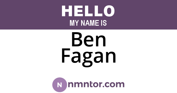 Ben Fagan