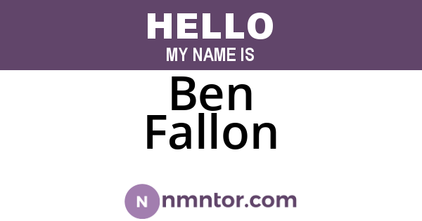 Ben Fallon