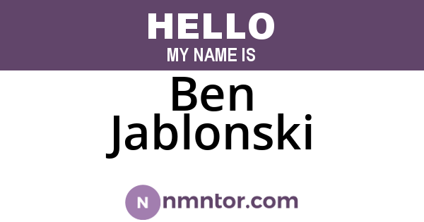 Ben Jablonski