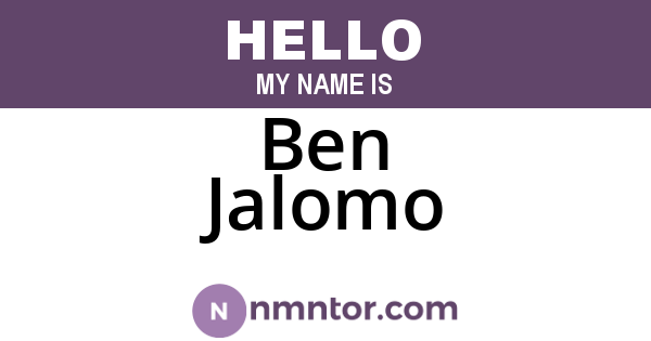 Ben Jalomo