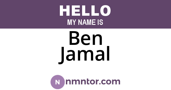 Ben Jamal