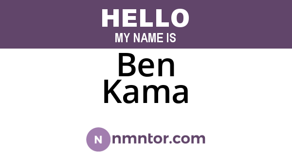 Ben Kama