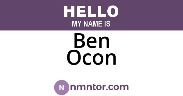 Ben Ocon