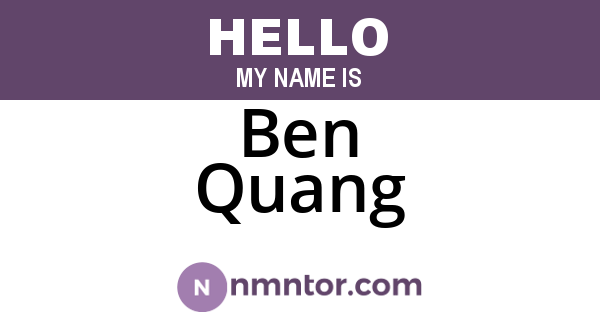 Ben Quang
