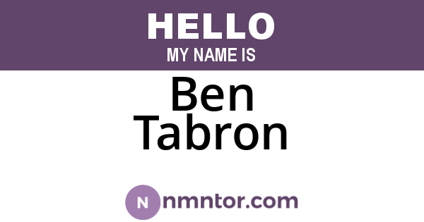 Ben Tabron