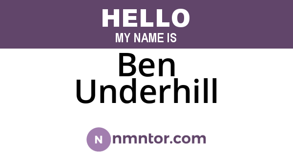 Ben Underhill