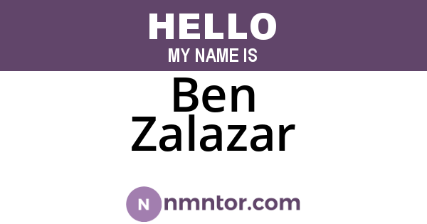 Ben Zalazar