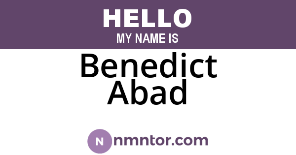 Benedict Abad
