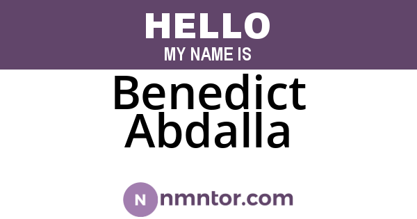 Benedict Abdalla