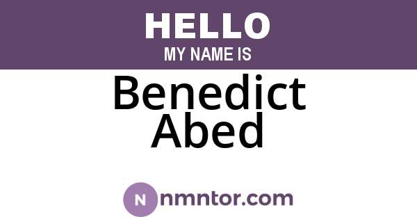 Benedict Abed