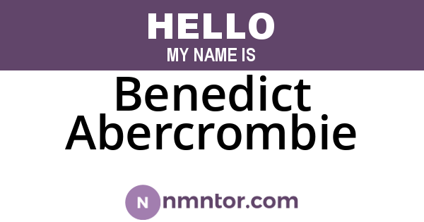 Benedict Abercrombie