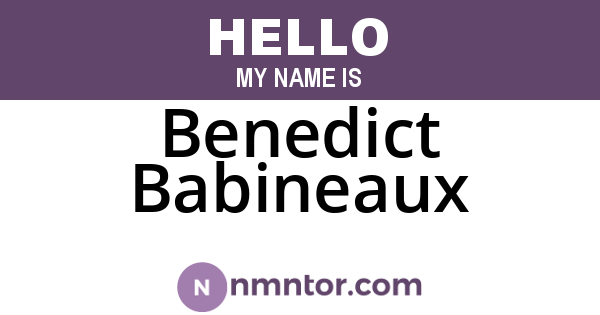 Benedict Babineaux