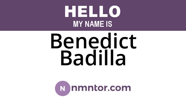 Benedict Badilla