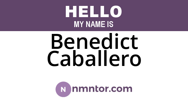 Benedict Caballero