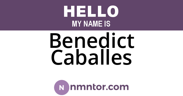 Benedict Caballes