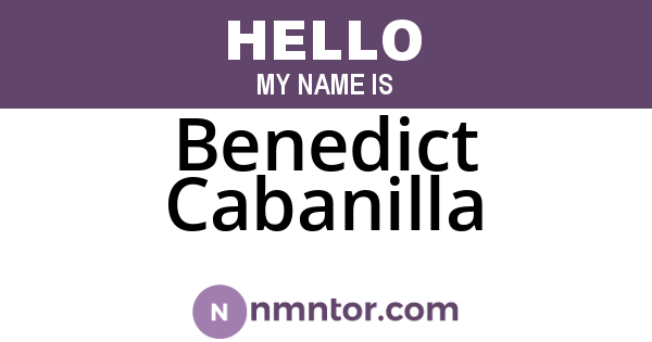 Benedict Cabanilla