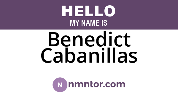 Benedict Cabanillas