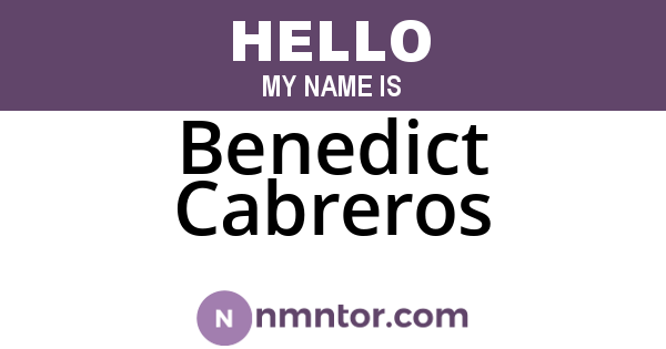 Benedict Cabreros