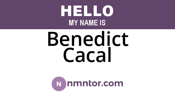 Benedict Cacal