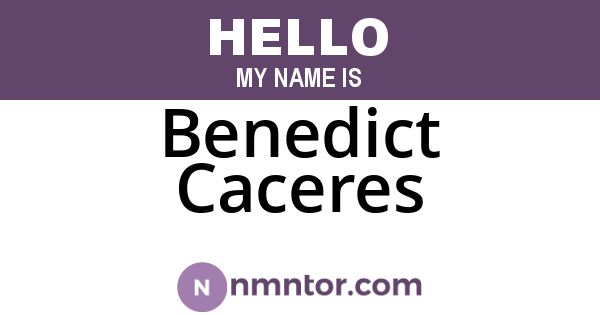 Benedict Caceres