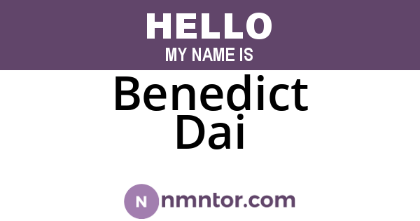 Benedict Dai