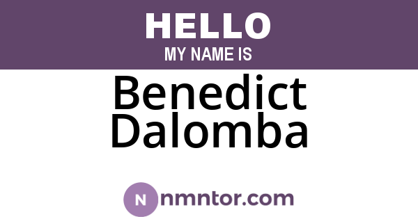 Benedict Dalomba