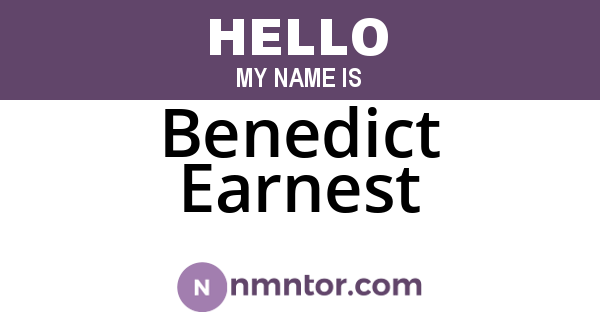Benedict Earnest