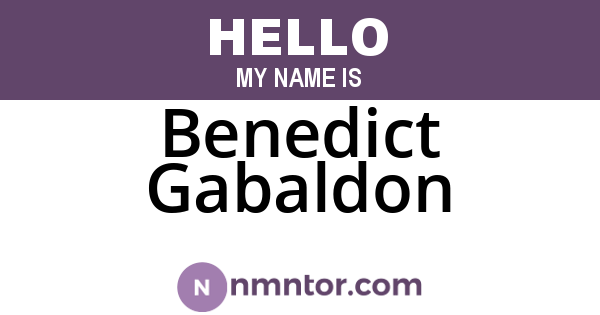 Benedict Gabaldon