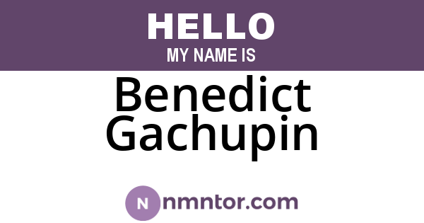 Benedict Gachupin