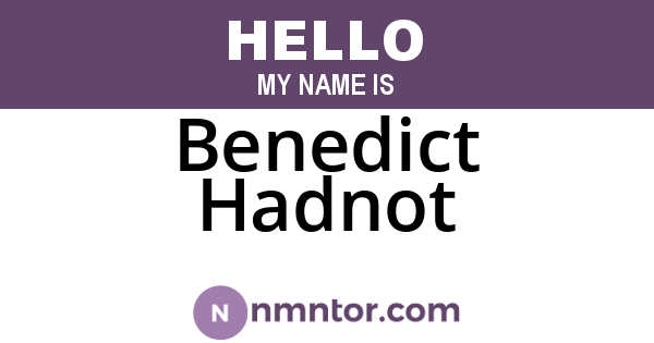 Benedict Hadnot