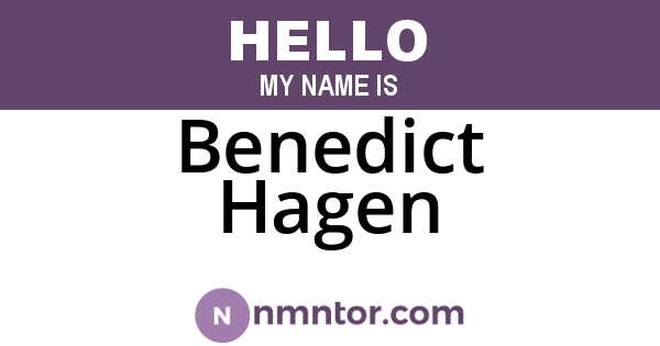 Benedict Hagen