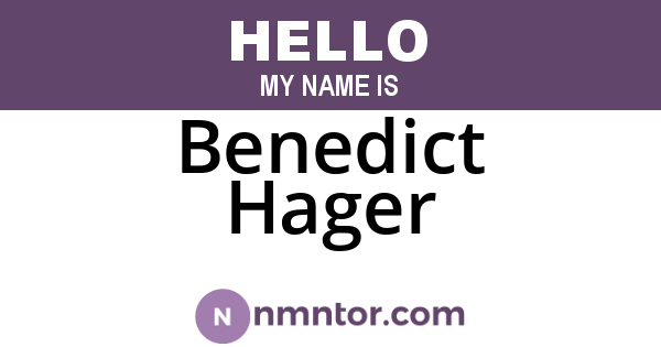 Benedict Hager