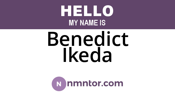Benedict Ikeda