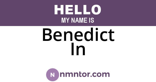 Benedict In