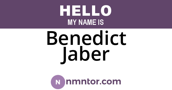 Benedict Jaber